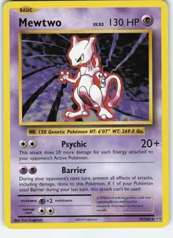 Mewtwo 51/108 Rare Normal XY - Evolutions NM Pokemon - Image 1