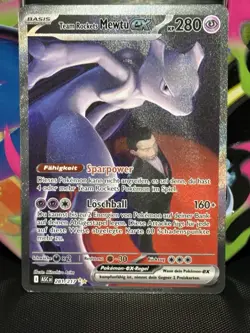 Team Rockets Mewtu EX ASC281/217 SAR Pokemon TCG Sammelkarte Deutsch Mint - Image 1