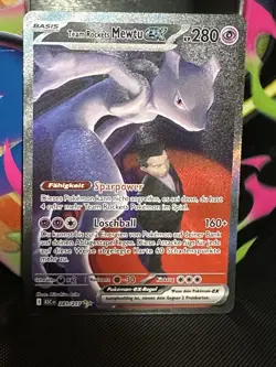 Team Rockets Mewtu EX ASC281/217 SAR Pokemon TCG Sammelkarte Deutsch Mint - Image 2