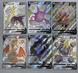 Pokemon TCG Shining Fates Lot Full Art V Promo Crobat Cramorant Boltund NM - Image 1
