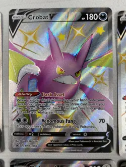 Pokemon TCG Shining Fates Lot Full Art V Promo Crobat Cramorant Boltund NM - Image 5
