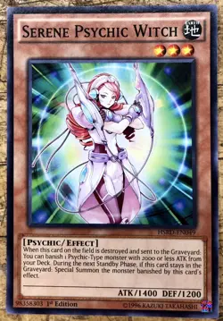 Yu-Gi-Oh! Serene Psychic Witch - HSRD-EN049 - Common- 1st Edition NM - Image 1