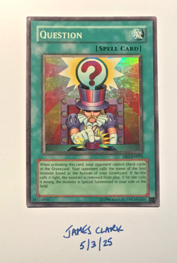 Question DR1-EN053 Super Rare YuGiOh Dark Revelation Volume 1 - Image 1