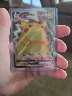 Pokemon Pikachu TCG VMAX Holo Card Vivid Voltage Full Art Ultra Rare 044/185 - Image 1