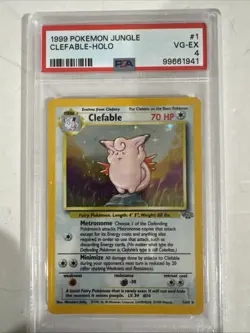 Graded Pokemon Card 1/64 Clefable Holo Jungle - PSA 4 VG-EX - Vintage - Image 1
