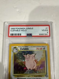 Graded Pokemon Card 1/64 Clefable Holo Jungle - PSA 4 VG-EX - Vintage - Image 3