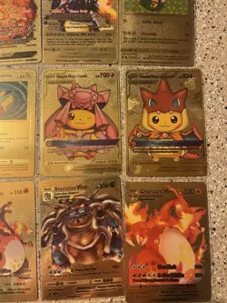 Pokemon Textured Gold Foil Fan Art Pokemon (lot Of 20 Cards) - Image 5