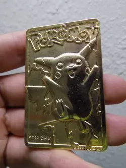Pokemon PIKACHU Trading Card Gold Bar Burger King 1999 - Image 1
