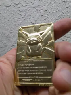 Pokemon PIKACHU Trading Card Gold Bar Burger King 1999 - Image 2
