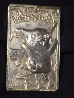 Pokemon PIKACHU Trading Card Gold Bar Burger King 1999 - Image 3