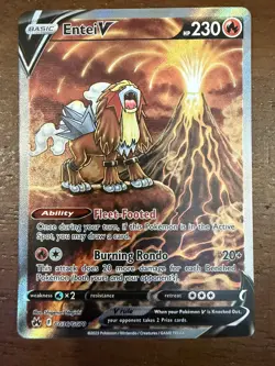 Pokemon Entei v Holo Ultra Rare TCG Card Crown Zenith Galarian Gallery GG36/GG70 - Image 1