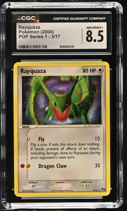 CGC 8.5 Rayquaza 2004 POP Series 1 3/17 Pokemon Card - Image 1