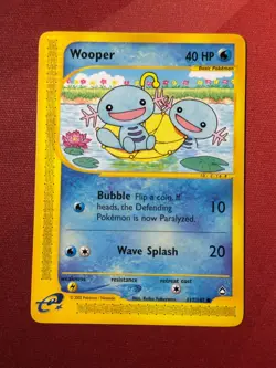 WOOPER 117/147 Aquapolis NON-HOLO E-Series / E-Reader Pokemon TCG card NM - Image 1
