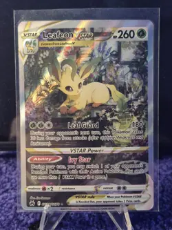 Pokemon TCG Leafeon VSTAR Holo Card Crown Zenith: Galarian Gallery GG35/GG70 - Image 1