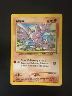 Pokemon Gligar Card #67/105 Neo Destiny Regular Wotc 2000 - Image 1