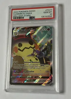 Pokemon Card PSA 10 Mimikyu VMAX TG17/TG30 Sword & Shield Brilliant Stars 2022 - Image 4