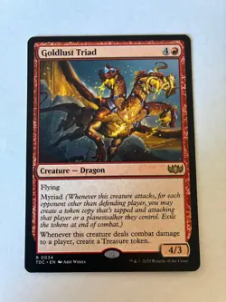 MTG Goldlust Triad Commander: Tarkir: Dragonstorm Regular NM Magic the Gathering - Image 1