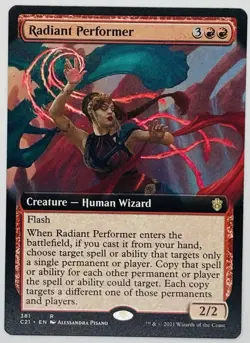 MTG Radiant Performer (Extended Art) Commander 2021 Regular - Image 1