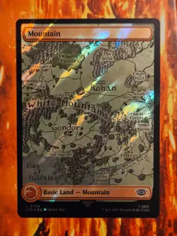MTG Universes Beyond: The Lord of the Rings - LOTR Mountain 0720 SURGE FOIL - NM - Image 1