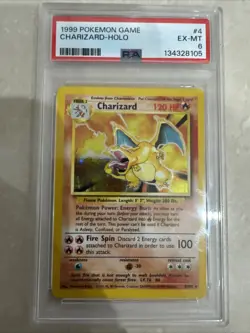 Pokemon TCG Charizard Holo 4/102 Base Set PSA 6 (1999) - Image 1