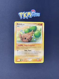 Pokemon TCG Bonsly Diamond and Pearl 71/130 Regular MP. - Image 1