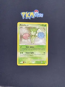 Pokemon TCG Roselia Diamond & Pearl Base Set 96/130 Regular LP. - Image 1