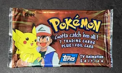 1999 POKEMON TOPPS TV Animation Series 1 Sealed Booster Pack - Image 2