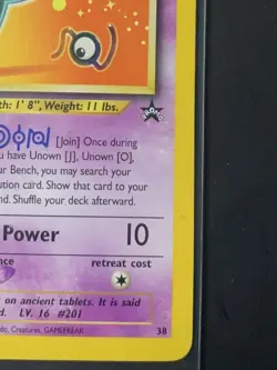 Pokemon Unown J 38/53 Wotc Promo Regular Promo 2001 English TCG - Image 4
