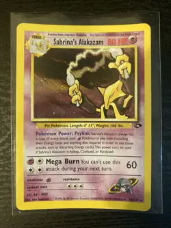 Pokemon TCG Sabrina’s Alakazam 16/132 Holo Gym Challenge - Image 1