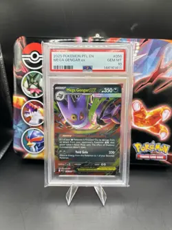 2025 POKEMON PFL EN-PHANTASMAL FLAMES #056 MEGA GENGAR EX PSA 10 - Image 1