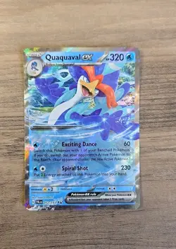 Pokemon TCG Quaquaval ex 052/193 Sv02: Paldea Evolved Holo NM - Image 1