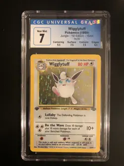 1999 Pokemon Jungle Wigglytuff 1st Edition Holo 16/64 CGC 7 NEAR MINT (PSA 7) - Image 1