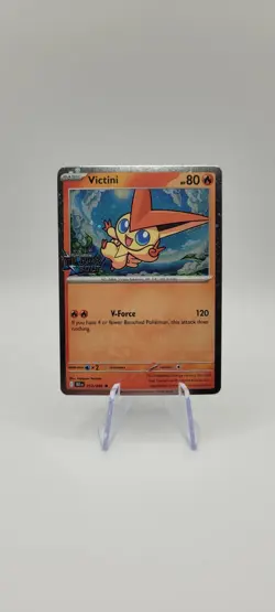 Pokemon TCG: Victini 012/086- Stamped Promo Cosmos Holo Card NM - Image 1