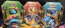 Pokemon 2014 Power Trio Charizard Blastoise, Venasaur EX Tin Factory Sealed SET - Image 1