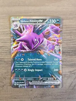 Pokemon TCG Team Rocket's Nidoking ex 119/182 Destined Rivals Double Rare NM - Image 1