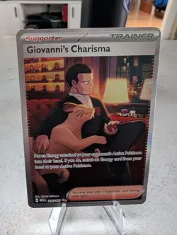 Pokemon Mew 151 Giovanni’s Charisma 204/165 Special Illustration Rare NM - Image 1