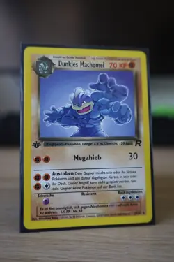 Pokemon TCG Dark Machamp (Dunkles Machomei) 27/82 GERMAN Team Rocket Rare [NM] - Image 1