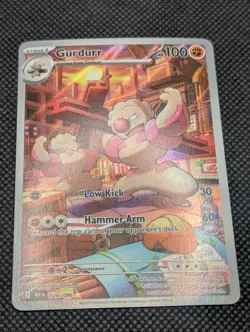 Gurdurr #126/086 Pokemon TCG Black Bolt SV Illustration Rare - Image 2