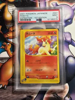 2001 Pokemon ~ Japanese Expedition ~ Ponyta 1st Edition #7 ~ PSA 9 Mint - Image 1