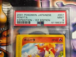 2001 Pokemon ~ Japanese Expedition ~ Ponyta 1st Edition #7 ~ PSA 9 Mint - Image 2