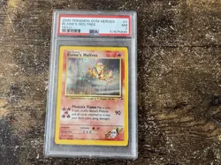 Pokemon 2000 Gym Heroes Blaine's Moltres 1/132 Holo Rare PSA 7 Unlimited English - Image 1