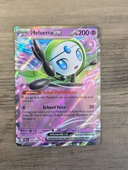 Pokemon TCG Meloetta ex 044/086 Double Rare Holo SV: Black Bolt NM - Image 1
