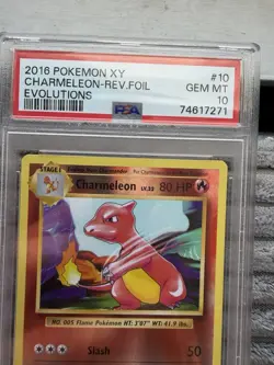 Pokemon XY Evolutions Charmeleon Reverse Holo 2016 #10/108 PSA 10 Gem Mint - Image 2