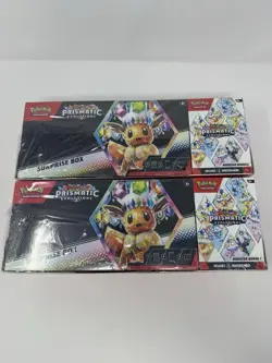 LOT OF 2 - Pokemon Prismatic Evolutions Surprise Box & Booster Bundle Sams Club - Image 1
