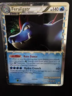2010 POKEMON TCG FERALIGATR PRIME 108 HEARTGOLD SOULSILVER ULTRA RARE HOLO MP - Image 1