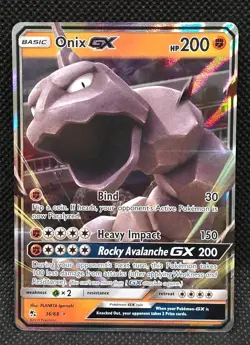 Onix GX 2019 Pokemon Sun & Moon Hidden Fates Ultra Rare Holo 36/68 - Image 1