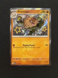 Pokemon TCG Primeape 170/091 SV: Paldean Fates Shiny Rare Near Mint - Image 1