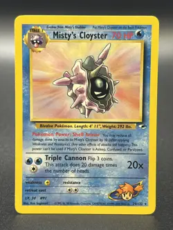 Misty's Cloyster 29/132 Rare Gym Heroes Unlimited WOTC Pokemon TCG LP-NM - Image 1