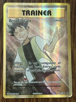 Pokemon TCG Brock's Grit Evolutions 107/108 Holo Full Art Ultra Rare - Image 1