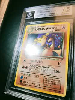 Pokemon Dark Charizard Holo Team Rocket BGS 7.5 Jap No Shining Goldstar - Image 3